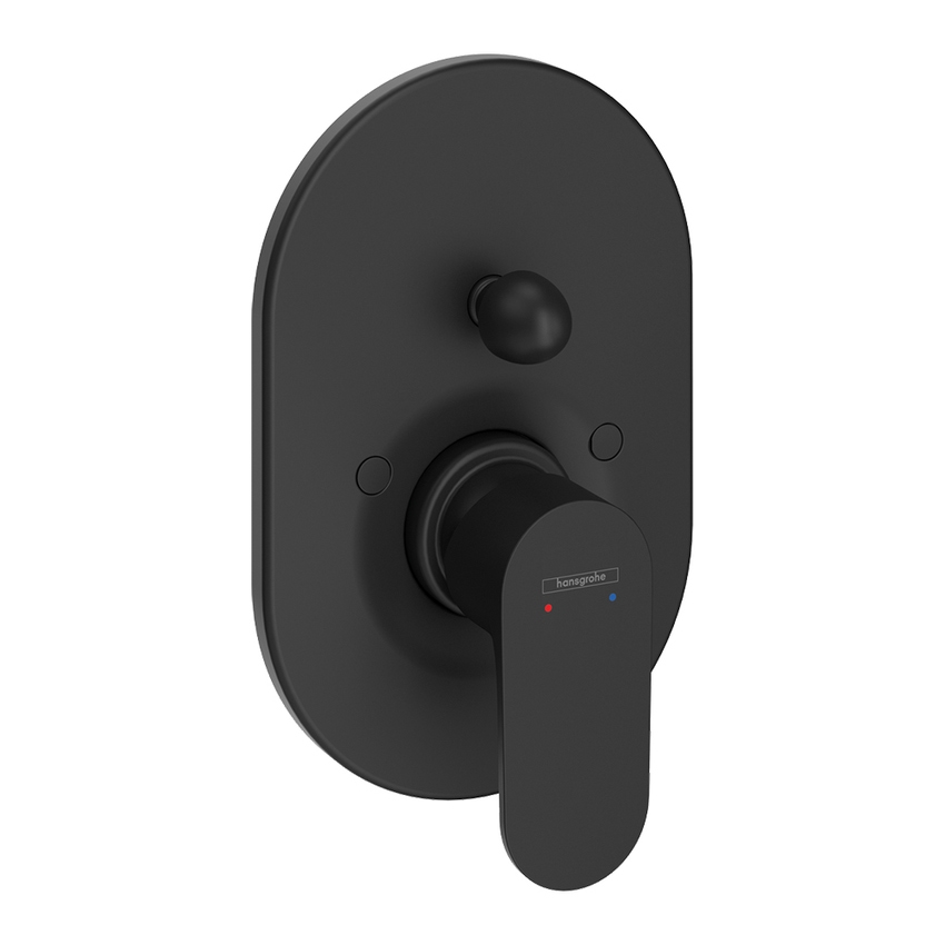 Immagine di Hansgrohe REBRIS S miscelatore monocomando per vasca, ad incasso, con deviatore, senza corpo incasso, colore nero finitura opaco 72449670