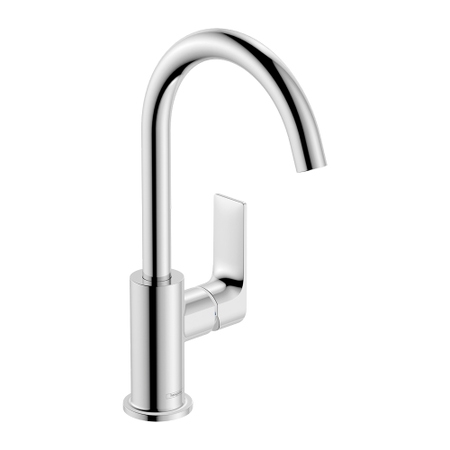 Immagine di Hansgrohe REBRIS E miscelatore monocomando H.30 cm, per lavabo, con scarico e bocca girevole, finitura cromo 72576000