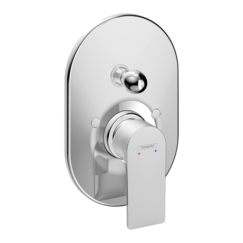 Immagine di Hansgrohe REBRIS E miscelatore monocomando per vasca, ad incasso, con deviatore, senza corpo incasso, finitura cromo 72459000