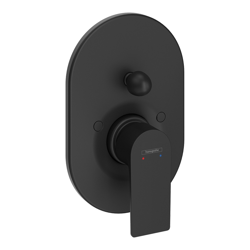 Immagine di Hansgrohe REBRIS E miscelatore monocomando per vasca, ad incasso, con deviatore, senza corpo incasso, colore nero finitura opaco 72459670