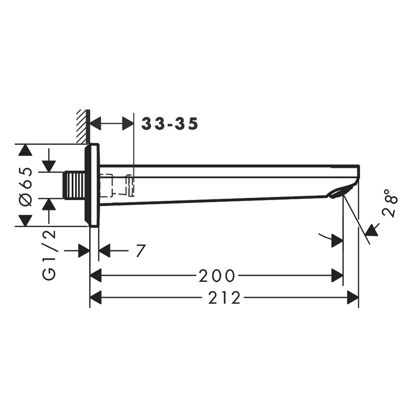 Immagine di Hansgrohe REBRIS S bocca d'erogazione, finitura cromo 72430000