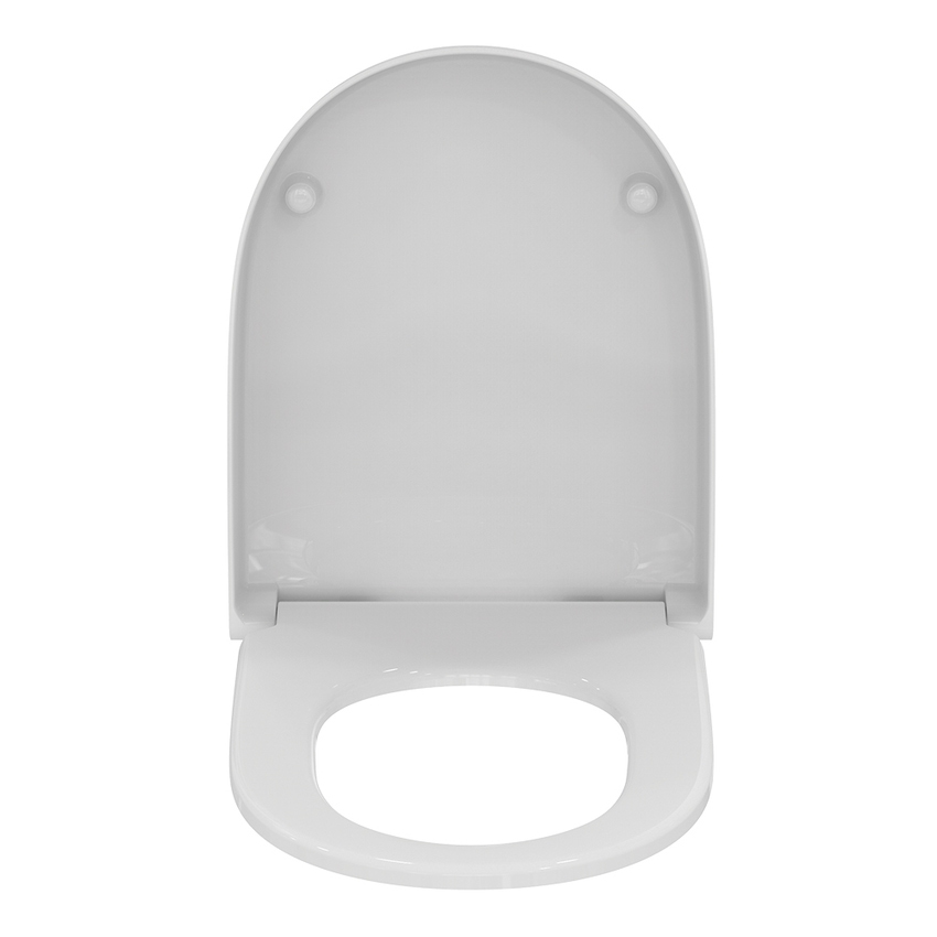 Immagine di Ideal Standard I.LIFE O sedile avvolgente a chiusura normale, con cerniere in metallo e sistema di sgancio rapido, colore bianco finitura lucido T572101