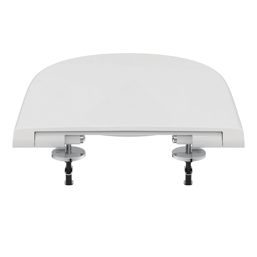 Immagine di Ideal Standard I.LIFE O sedile avvolgente a chiusura normale, con cerniere in metallo e sistema di sgancio rapido, colore bianco finitura lucido T572101
