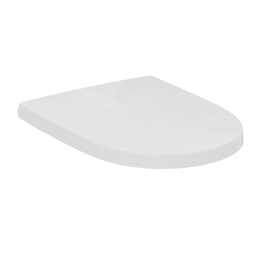 Immagine di Ideal Standard I.LIFE O sedile avvolgente a chiusura normale, con cerniere in metallo e sistema di sgancio rapido, colore bianco finitura lucido T572101