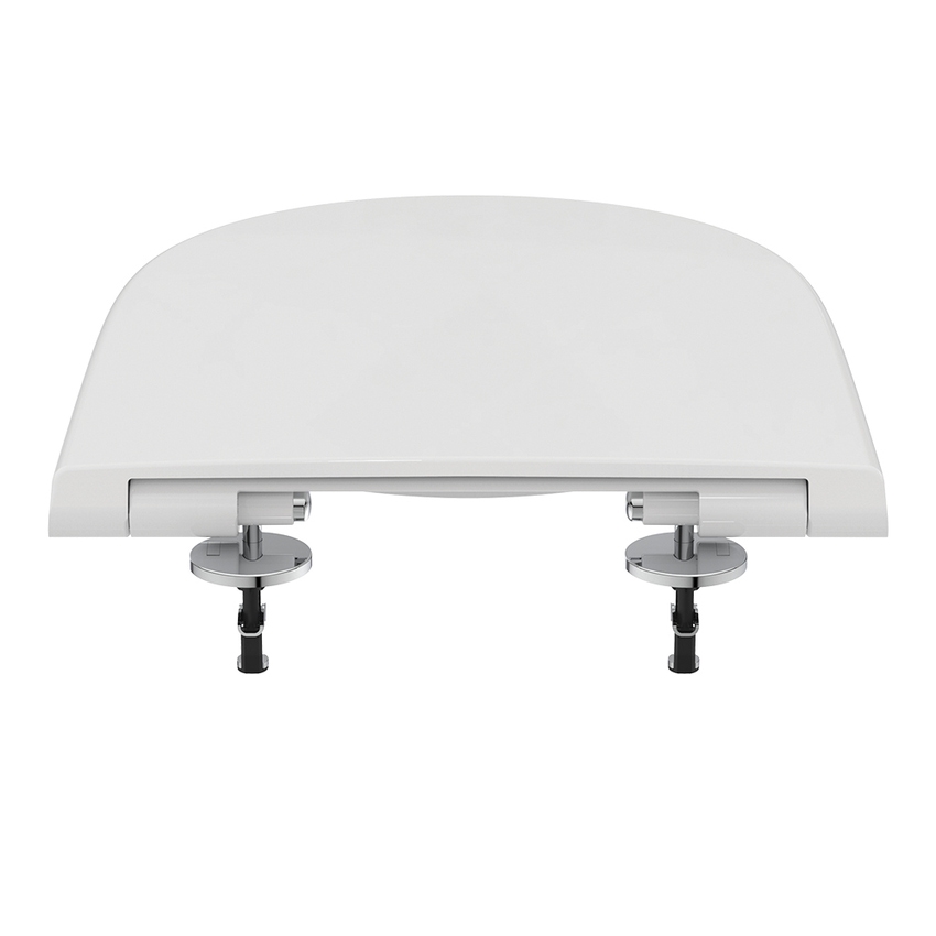 Immagine di Ideal Standard I.LIFE O set completo sanitari a terra vaso HydroTwist, sedile a discesa rallentata, bidet monoforo con troppopieno, colore bianco finitura lucido T568901+T569001+T572201