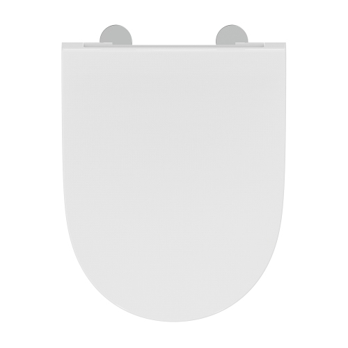 Immagine di Ideal Standard I.LIFE O sedile slim a chiusura rallentata, con cerniere in metallo e sistema di sgancio rapido, colore bianco finitura lucido T572401