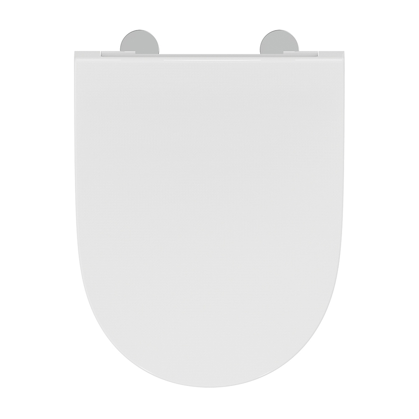 Immagine di Ideal Standard I.LIFE O sedile slim a chiusura rallentata, con cerniere in metallo e sistema di sgancio rapido, colore bianco finitura lucido T572401