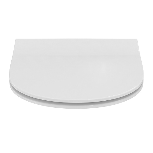 Immagine di Ideal Standard I.LIFE O sedile slim a chiusura rallentata, con cerniere in metallo e sistema di sgancio rapido, colore bianco finitura lucido T572401
