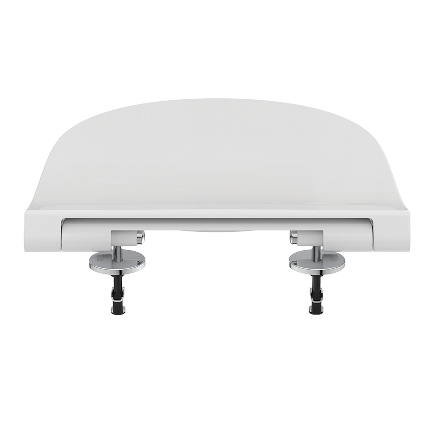Immagine di Ideal Standard I.LIFE O sedile slim a chiusura rallentata, con cerniere in metallo e sistema di sgancio rapido, colore bianco finitura lucido T572401