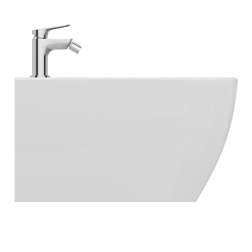 Immagine di Ideal Standard I.LIFE O bidet sospeso monoforo, con troppopieno, fissaggi completamente nascosti, colore bianco finitura lucido T568101