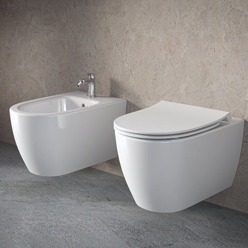 Immagine di Ideal Standard I.LIFE O bidet sospeso monoforo, con troppopieno, fissaggi completamente nascosti, colore bianco finitura lucido T568101