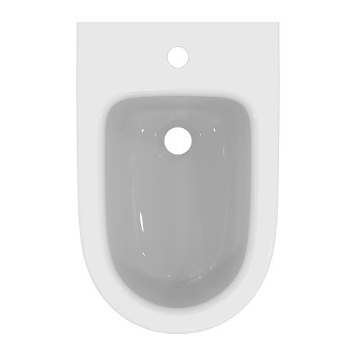 Immagine di Ideal Standard I.LIFE O bidet sospeso monoforo, con troppopieno, fissaggi completamente nascosti, colore bianco finitura lucido T568101