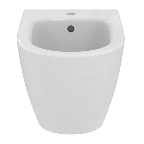 Immagine di Ideal Standard I.LIFE O bidet sospeso monoforo, con troppopieno, fissaggi completamente nascosti, colore bianco finitura lucido T568101
