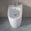 Immagine di Ideal Standard I.LIFE O set completo sanitari a terra vaso HydroTwist, sedile a discesa rallentata, bidet monoforo con troppopieno, colore bianco finitura lucido T568901+T569001+T572201