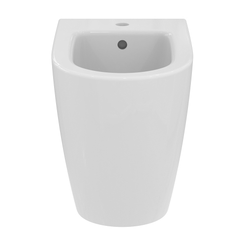 Immagine di Ideal Standard I.LIFE O set completo sanitari a terra vaso HydroTwist, sedile a discesa rallentata, bidet monoforo con troppopieno, colore bianco finitura lucido T568901+T569001+T572201