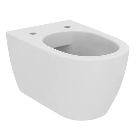 Immagine di Ideal Standard I.LIFE O vaso sospeso HydroTwist, con fissaggi nascosti, senza sedile e senza brida, colore bianco finitura lucido T568001