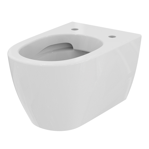 Immagine di Ideal Standard I.LIFE O set completo sanitari sospesi vaso HydroTwist, sedile slim a discesa rallentata, bidet monoforo con troppopieno, colore bianco finitura lucido T568001+T568101+T572401