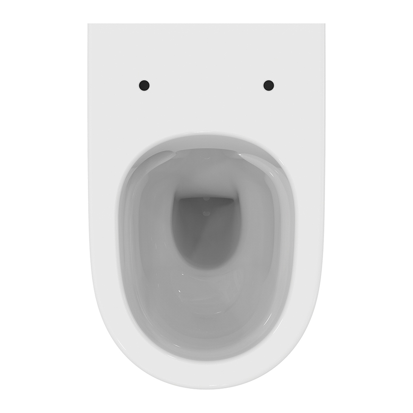 Immagine di Ideal Standard I.LIFE O set completo sanitari a terra vaso HydroTwist, sedile a discesa rallentata, bidet monoforo con troppopieno, colore bianco finitura lucido T568901+T569001+T572201