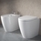 Immagine di Ideal Standard I.LIFE O set completo sanitari a terra vaso HydroTwist, sedile a discesa rallentata, bidet monoforo con troppopieno, colore bianco finitura lucido T568901+T569001+T572201