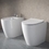 Immagine di Ideal Standard I.LIFE O set completo sanitari a terra vaso HydroTwist, sedile slim a discesa rallentata, bidet monoforo con troppopieno, colore bianco finitura lucido T568901+T569001+T572401