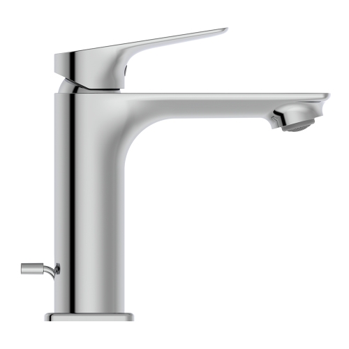 Immagine di Ideal Standard CERALIFE C miscelatore monocomando H.15 cm per lavabo, con asta di comando e scarico piletta da 1-1/4", finitura cromo BE116AA