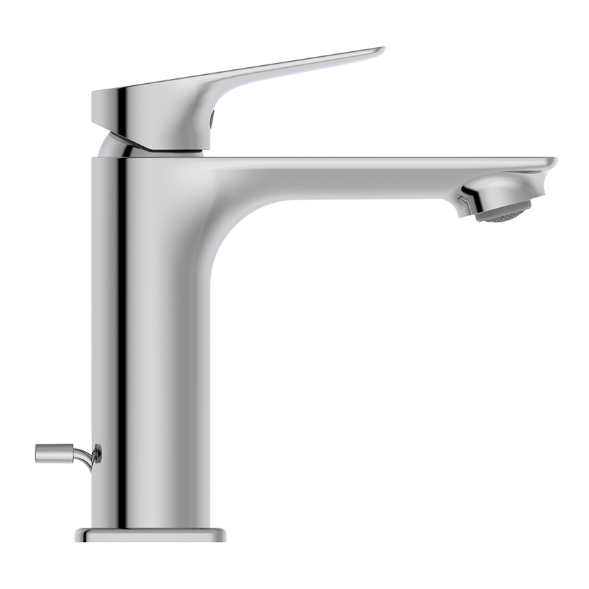 Immagine di Ideal Standard CERALIFE C miscelatore monocomando H.15 cm per lavabo, con asta di comando e scarico piletta da 1-1/4", finitura cromo BE116AA
