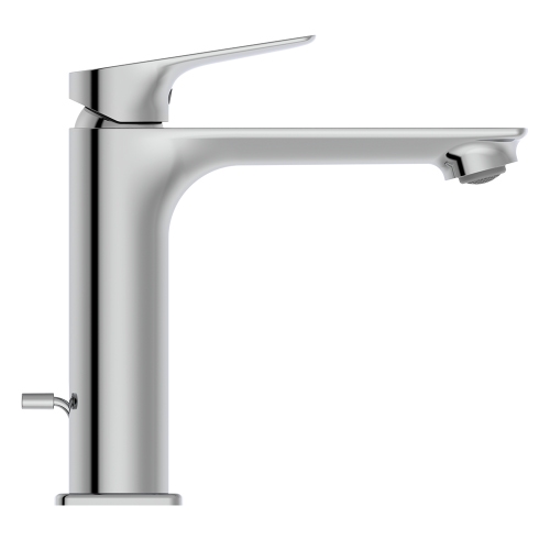 Immagine di Ideal Standard CERALIFE C miscelatore monocomando H.17 cm per lavabo, con asta di comando e scarico piletta da 1-1/4", finitura cromo BE123AA