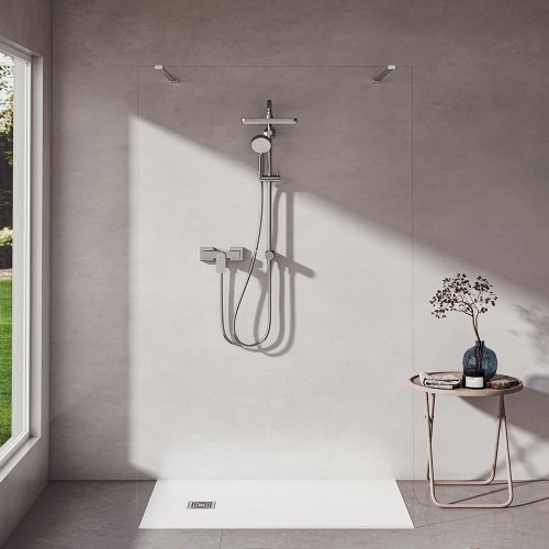 Immagine di Ideal Standard CERALIFE C miscelatore esterno per doccia, senza componenti doccia, finitura cromo BE066AA