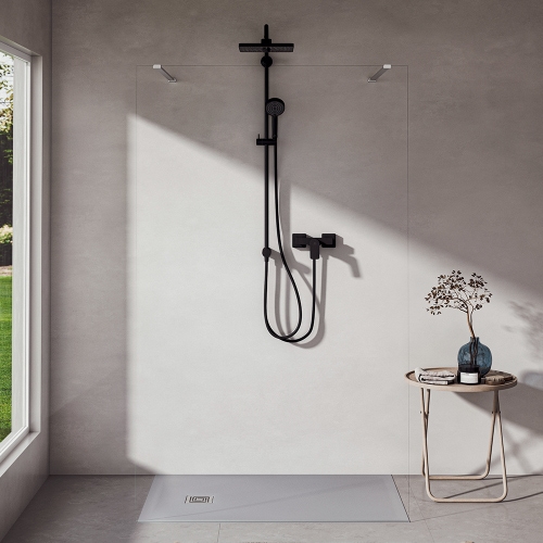 Immagine di Ideal Standard CERALIFE C miscelatore esterno per doccia, senza componenti doccia, colore nero finitura opaco BE066XG