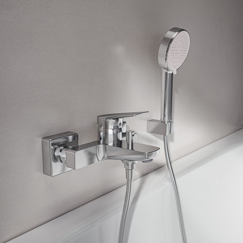 Immagine di Ideal Standard CERALIFE C miscelatore esterno per vasca o doccia, senza accessori doccia, finitura cromo BE067AA