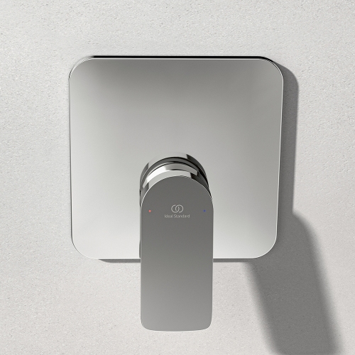 Immagine di Ideal Standard CERALIFE C miscelatore per doccia ad 1 via, ad incasso, con corpo incasso, finitura cromo BE060AA