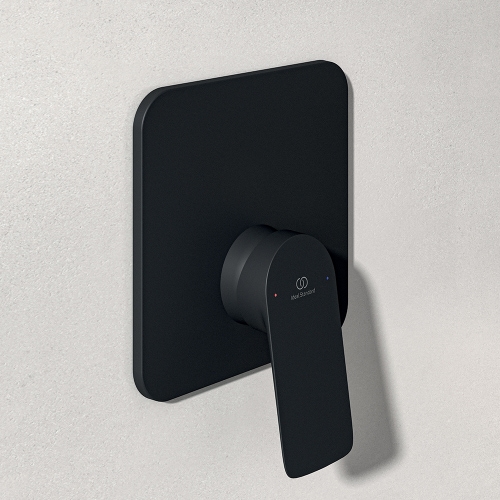 Immagine di Ideal Standard CERALIFE C miscelatore per doccia ad 1 via, ad incasso, con corpo incasso, colore nero finitura opaco BE060XG