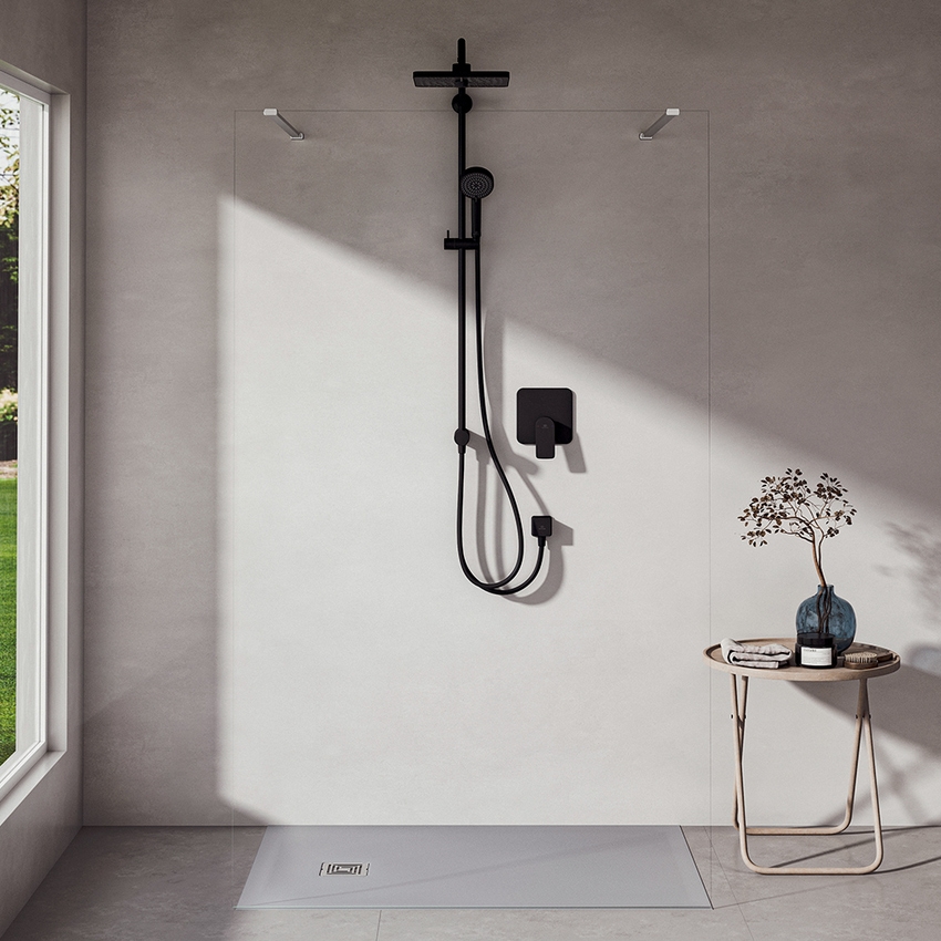 Immagine di Ideal Standard CERALIFE C miscelatore per doccia ad 1 via, ad incasso, con corpo incasso, colore nero finitura opaco BE060XG