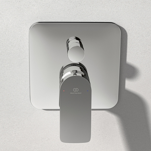 Immagine di Ideal Standard CERALIFE C miscelatore per vasca o doccia, ad incasso, con corpo incasso e deviatore, finitura cromo BE061AA