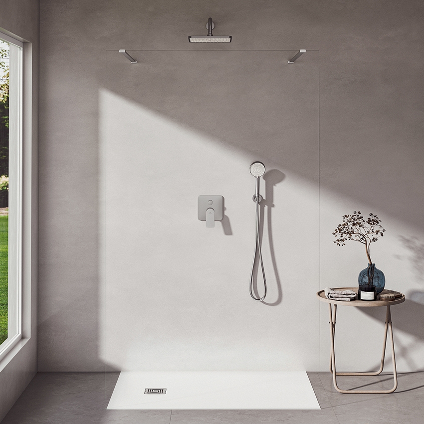 Immagine di Ideal Standard CERALIFE C miscelatore per vasca o doccia, ad incasso, con corpo incasso e deviatore, finitura cromo BE061AA