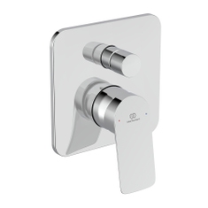 Immagine di Ideal Standard CERALIFE C miscelatore per vasca o doccia, ad incasso, con corpo incasso e deviatore, finitura cromo BE061AA
