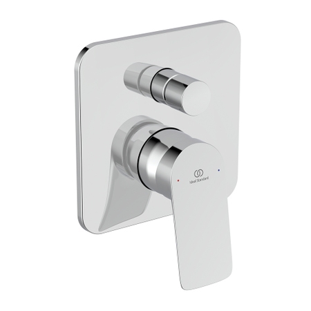 Immagine di Ideal Standard CERALIFE C miscelatore per vasca o doccia, ad incasso, con corpo incasso e deviatore, finitura cromo BE061AA