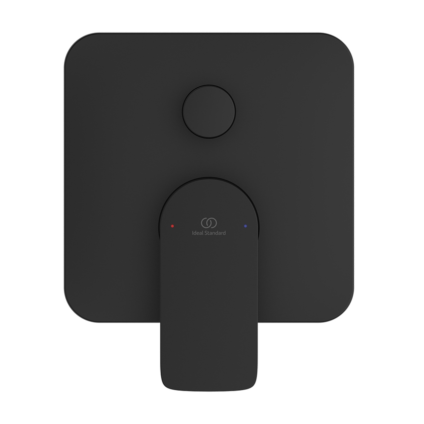 Immagine di Ideal Standard CERALIFE C miscelatore per vasca o doccia, ad incasso, con corpo incasso e deviatore, colore nero finitura opaco BE061XG