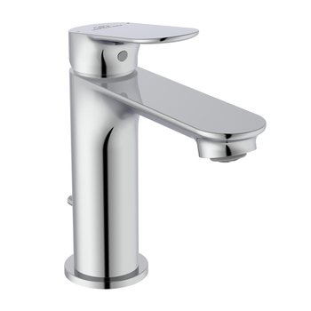 Immagine di Ideal Standard CERALIFE O miscelatore monocomando H.15 cm per lavabo, con asta di comando e scarico piletta da 1-1/4", finitura cromo BE111AA