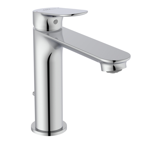 Immagine di Ideal Standard CERALIFE O miscelatore monocomando H.17 cm, per lavabo, con asta di comando e scarico piletta da 1-1/4", finitura cromo BE120AA