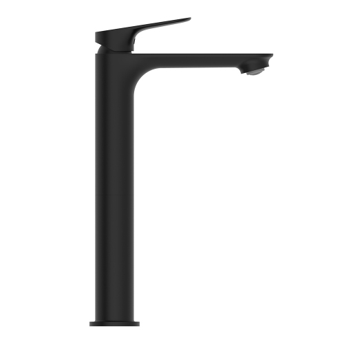 Immagine di Ideal Standard CERALIFE O miscelatore monocomando H.30 cm per lavabo, senza asta di comando e scarico piletta, colore nero finitura opaco BE012XG
