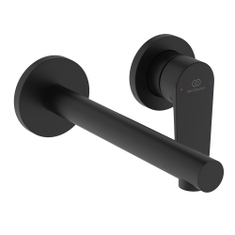 Immagine di Ideal Standard CERALIFE O miscelatore monocomando per lavabo, a parete, senza corpo incasso, colore nero finitura opaco BE019XG