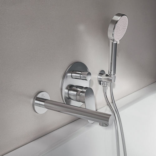 Immagine di Ideal Standard CERALIFE O bocca di erogazione per vasca, a parete, finitura cromo BE030AA