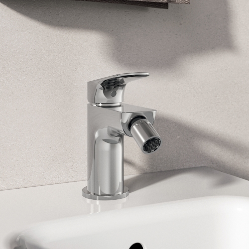 Immagine di Ideal Standard CERALIFE O miscelatore monocomando per bidet, con sta di comando e scarico piletta da 1-1/4", finitura cromo BE112AA