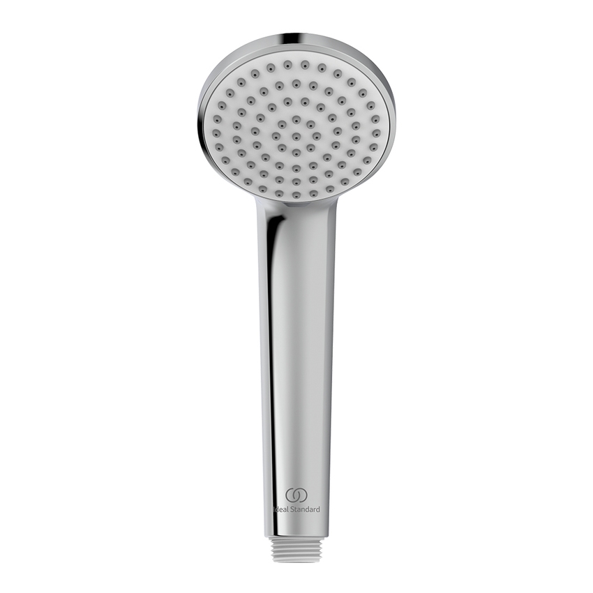 Immagine di Ideal Standard CERALIFE O miscelatore esterno per vasca o doccia, con doccetta a 1 funzione, supporto fisso e tubo flessibile 150 cm, finitura cromo BE115AA