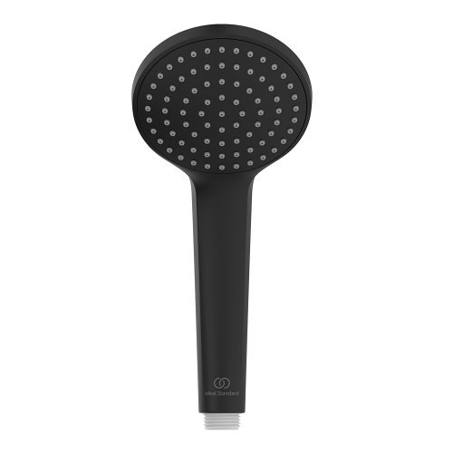 Immagine di Ideal Standard CERALIFE O miscelatore esterno per vasca o doccia, con doccetta a 1 funzione, supporto fisso e tubo flessibile 150 cm, colore nero finitura opaco BE115XG