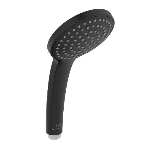 Immagine di Ideal Standard CERALIFE O miscelatore esterno per vasca o doccia, con doccetta a 1 funzione, supporto fisso e tubo flessibile 150 cm, colore nero finitura opaco BE115XG