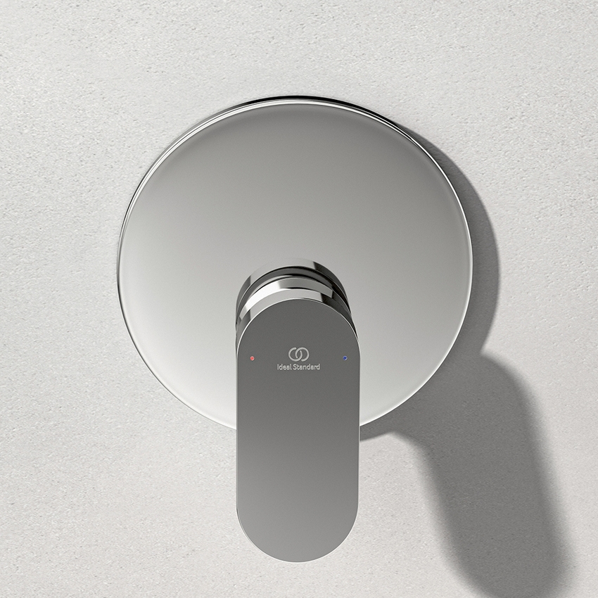 Immagine di Ideal Standard CERALIFE O miscelatore doccia ad incasso, 1 via, con corpo incasso, finitura cromo BE022AA