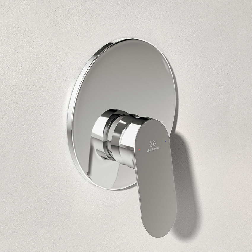 Immagine di Ideal Standard CERALIFE O miscelatore doccia ad incasso, 1 via, con corpo incasso, finitura cromo BE022AA