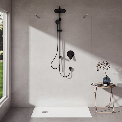 Immagine di Ideal Standard CERALIFE O miscelatore doccia ad incasso, 1 via, con corpo incasso, colore nero finitura opaco BE022XG